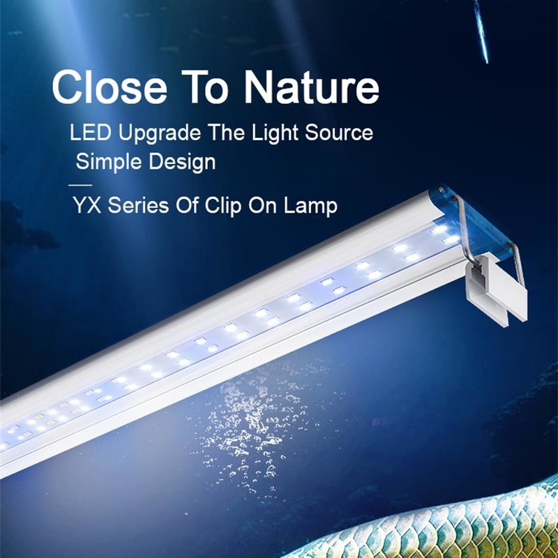 Aquarium Plant Growth Light - Extensible Waterproof Clip on Lamp For