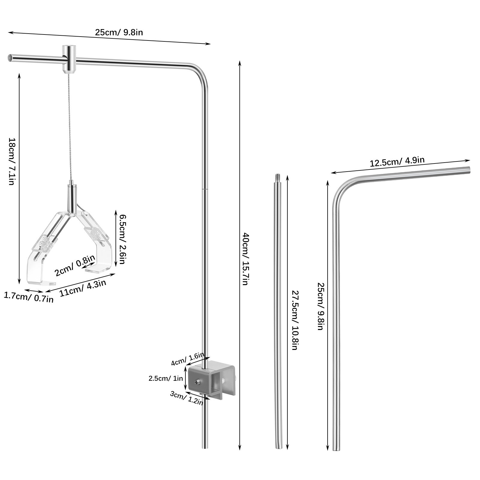 2Pcs Aquarium Lamp Holder Supp - Aquarium Plant Holder 评论和价格