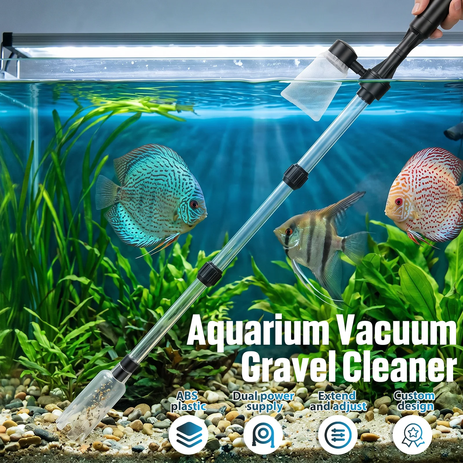 Aquarium Vacuum Gravel Cleaner - Planted Aquarium Cleaning 评论和价格