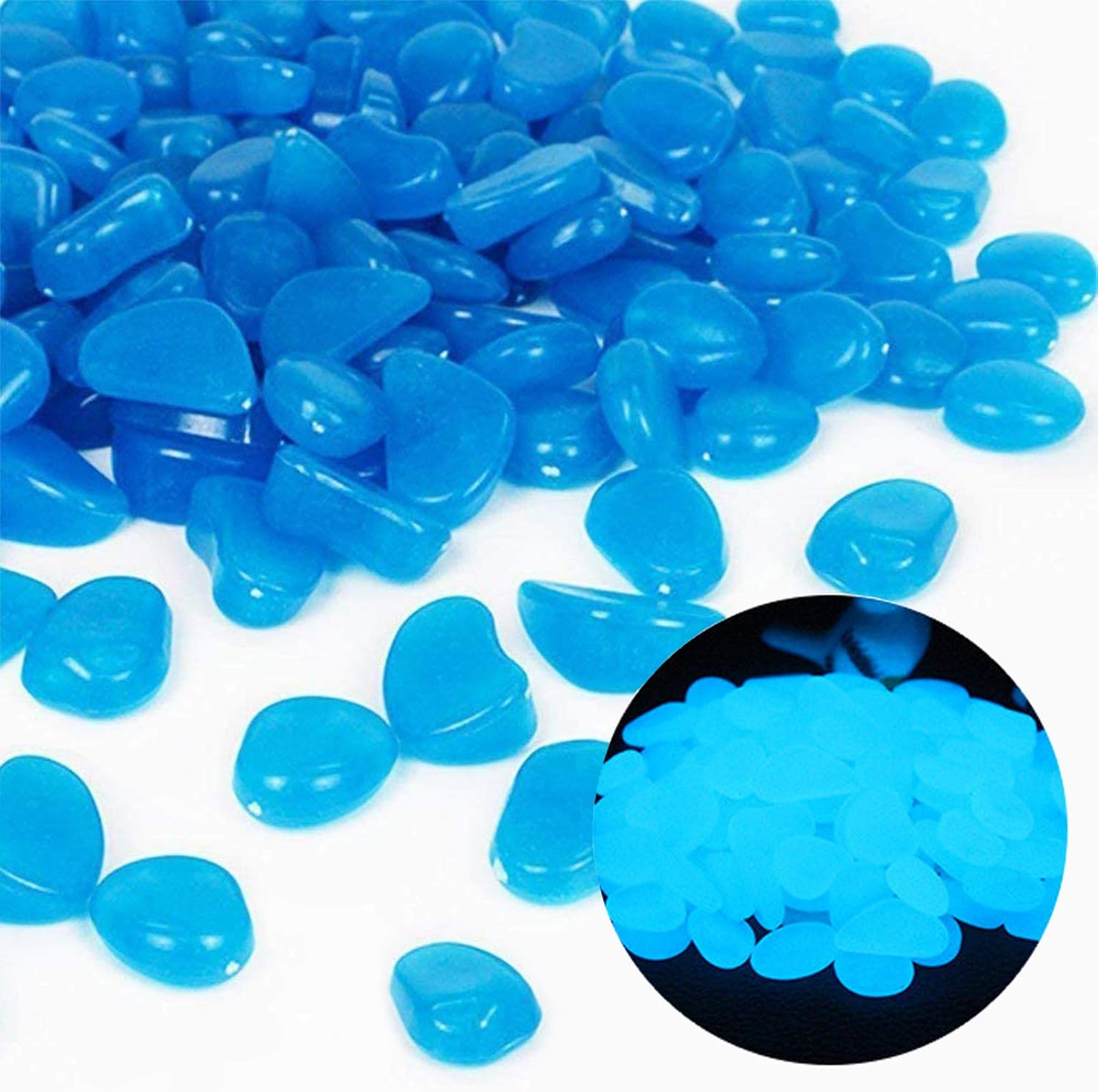 Fish Tank Rocks Glow Blue Pebb - Aquarium Plant Nursery 评论和价格