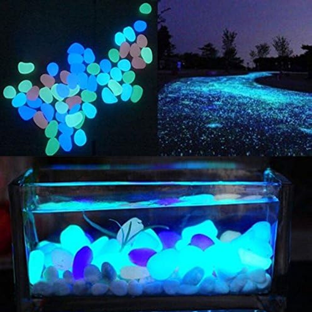 Fish Tank Rocks Glow Blue Pebb - Aquarium Plant Nursery 评论和价格